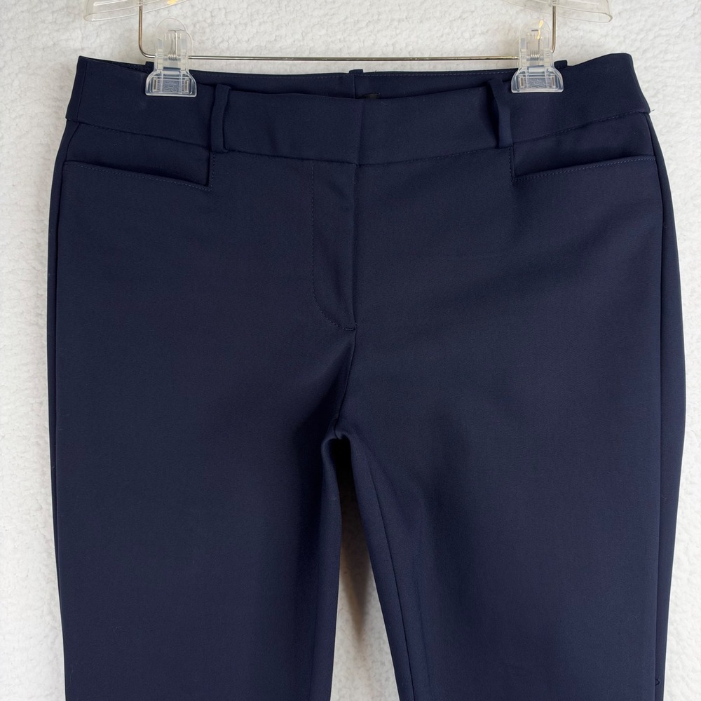 Loft Curvy Skinny Ankle Pants Navy Blue Size 10 Stretch Workwear Trousers